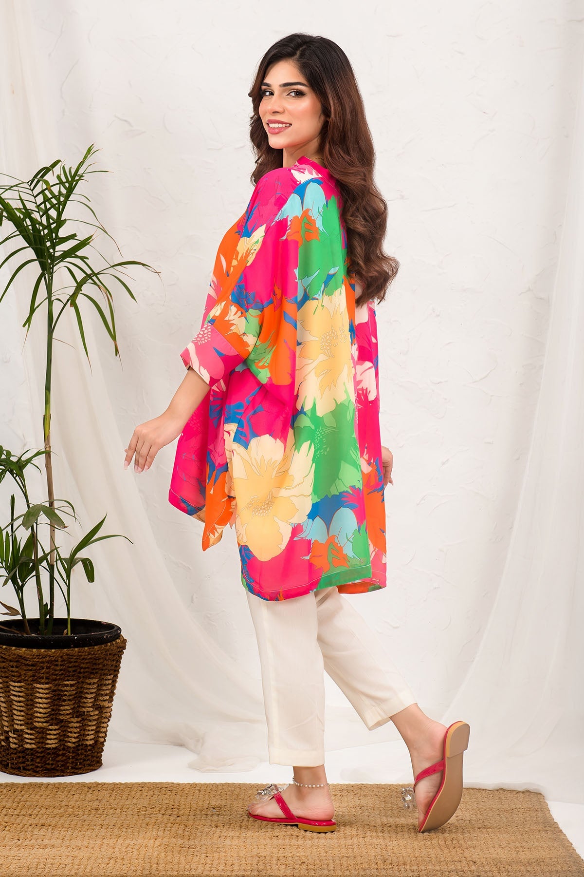 Ochre Clothing Printed Georgette Top Collection'2025-SOWC-05