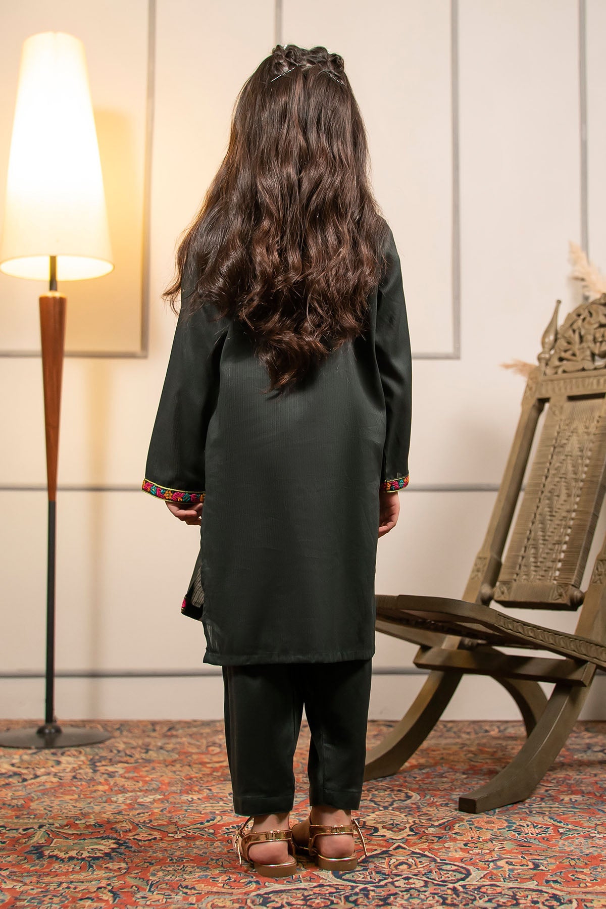 Ochre Clothing Cotton Embroidered 2 Pc Suit