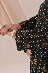 Ochre Clothing Women's Casual -Boski Linen Printed Dress-SOD-09