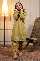 Ochre Clothing Cotton Embroidered 2 Pc Suit