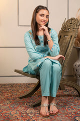 Ochre Clothing Cotton Embroidered 2 Pc Suit