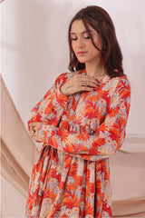 Ochre Clothing Women's Georgette Printed Dress