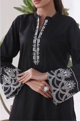 Ochre Clothing Cotton Embroidered Women's 2 Pc Suit
