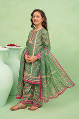 Ochre Clothing Poly Lawn Digital Printed 3 Pc Suit-CORF-55