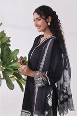 Ochre Clothing Cotton Embroidered Women's 3 Pc Suit
