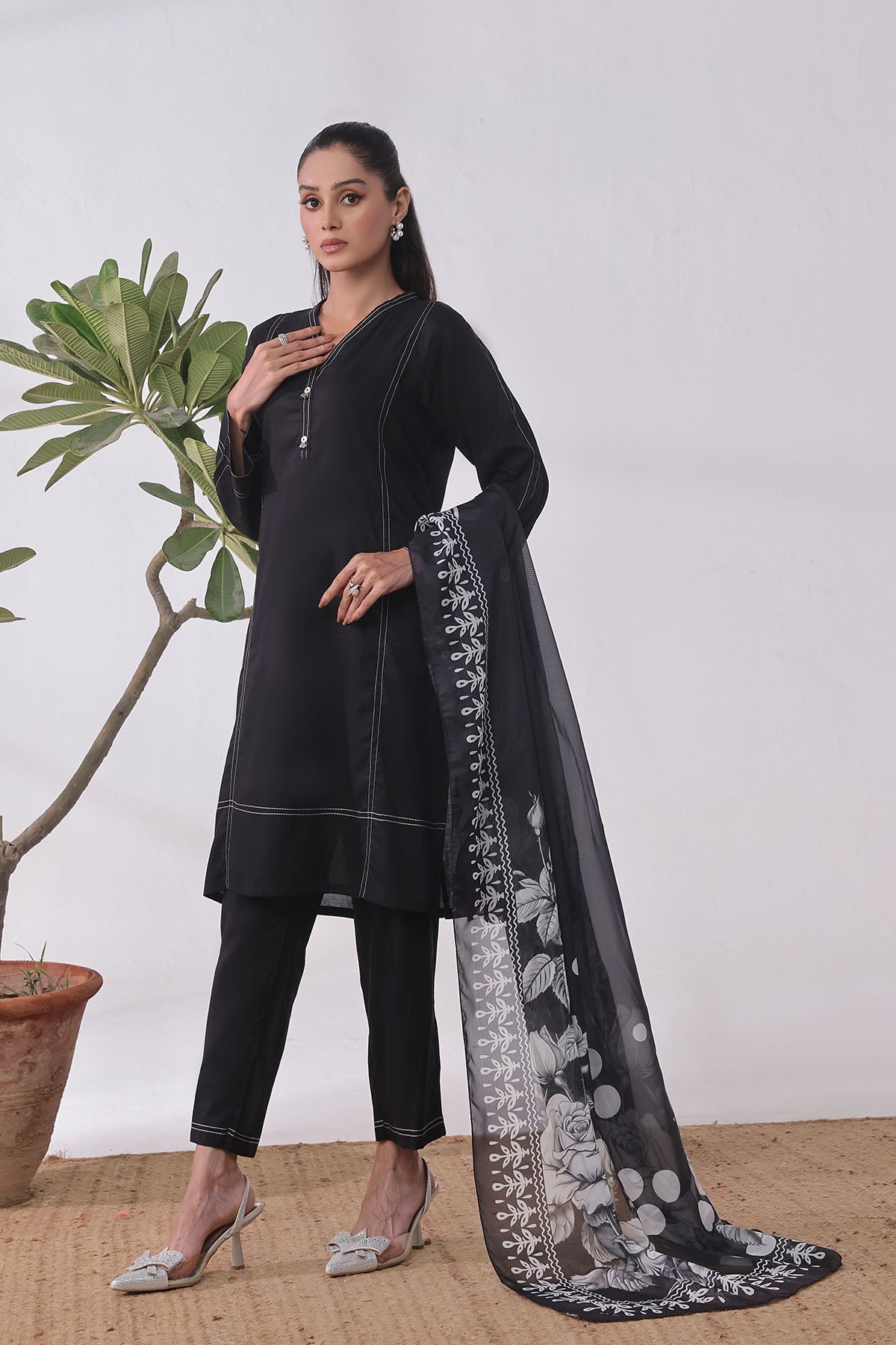 Ochre Clothing Cotton Women's 3 Pc Suit