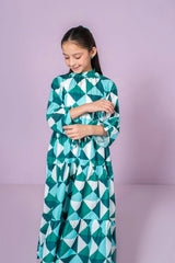 Ochre Clothing Stitched 1 Piece Western Kids Dress-OCH-DPPLD-4