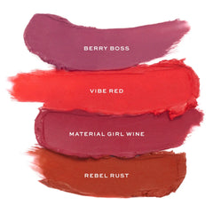 Revolution Lip Allure Soft Satin Lipstick Material Girl Wine