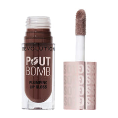 Makeup Revolution - Pout Bomb Plumping Gloss Espresso Cool Nude