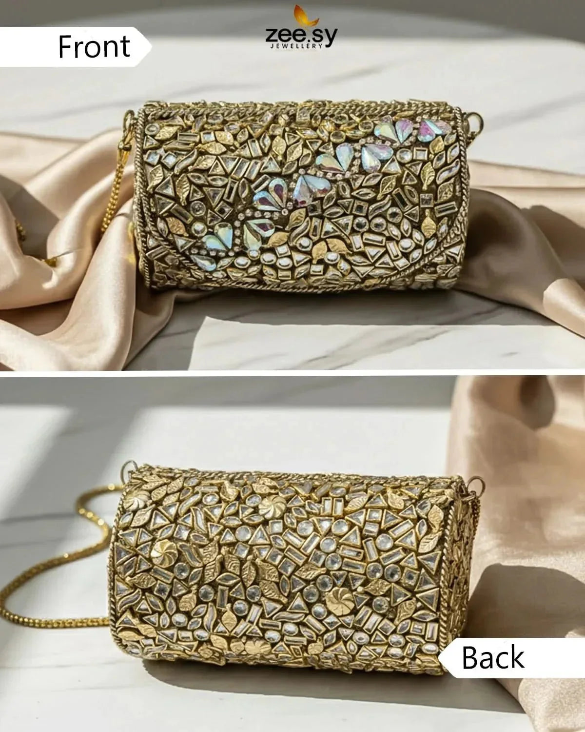 Rich Leaf Vine Clutch Bag
