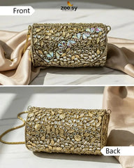 Rich Leaf Vine Clutch Bag