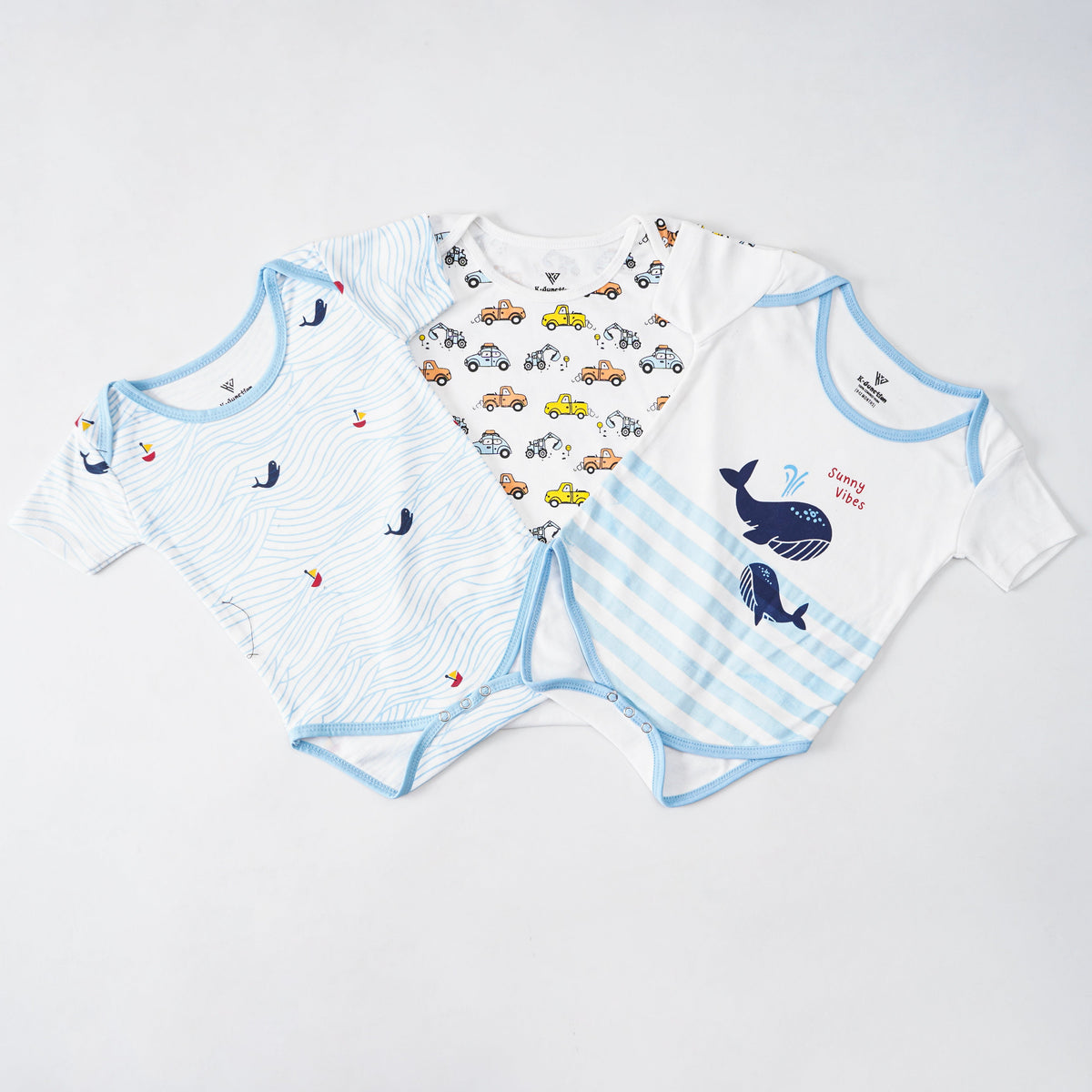 Kjunction Infant Unisex Romper (Pack of 3)