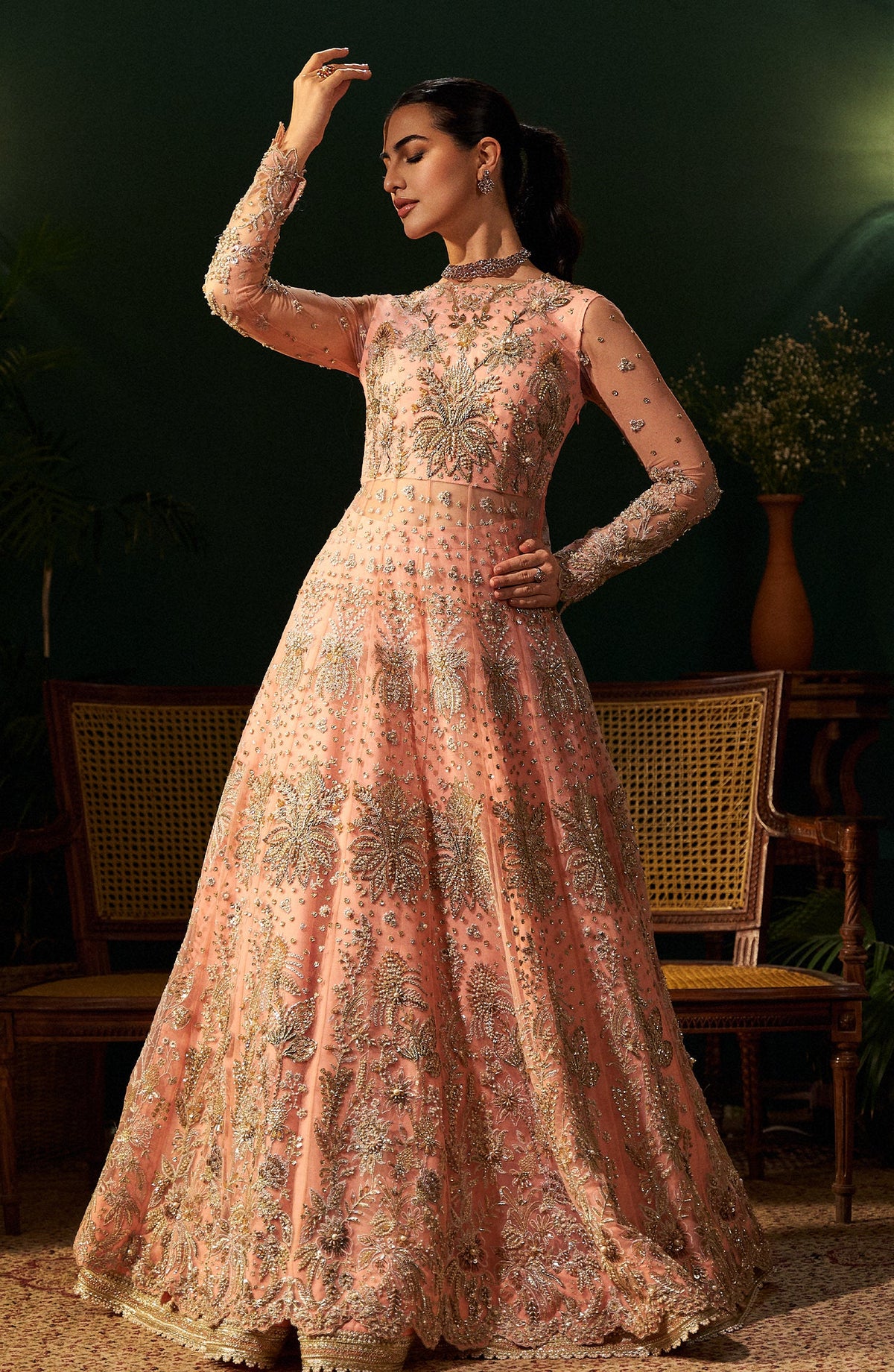 Mehar O Maah By Fabiha Fatima Unstitched 3 Piece Formals Collection'2025-Rose