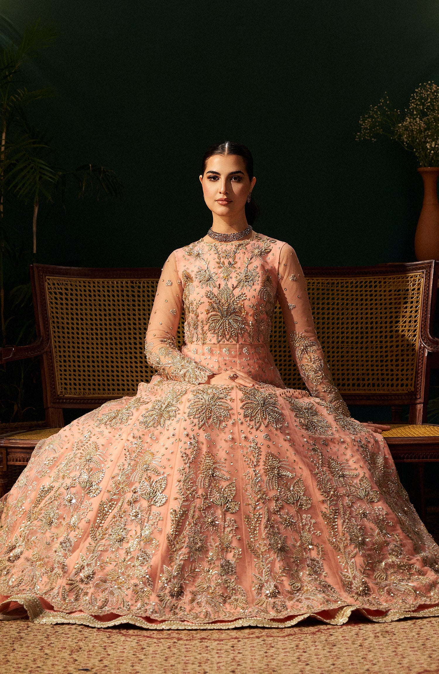 Mehar O Maah By Fabiha Fatima Unstitched 3 Piece Formals Collection'2025-Rose