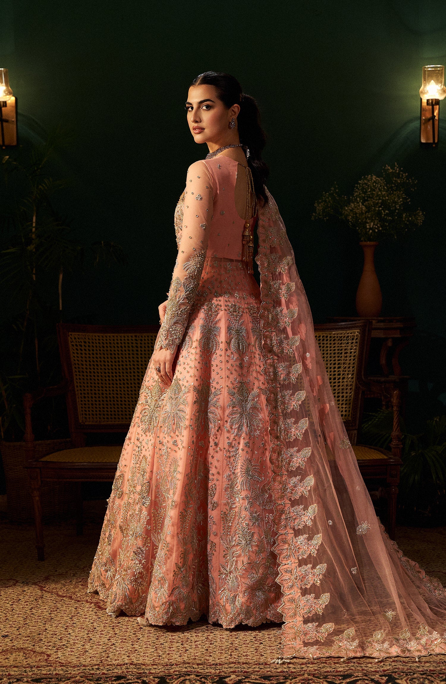 Mehar O Maah By Fabiha Fatima Unstitched 3 Piece Formals Collection'2025-Rose