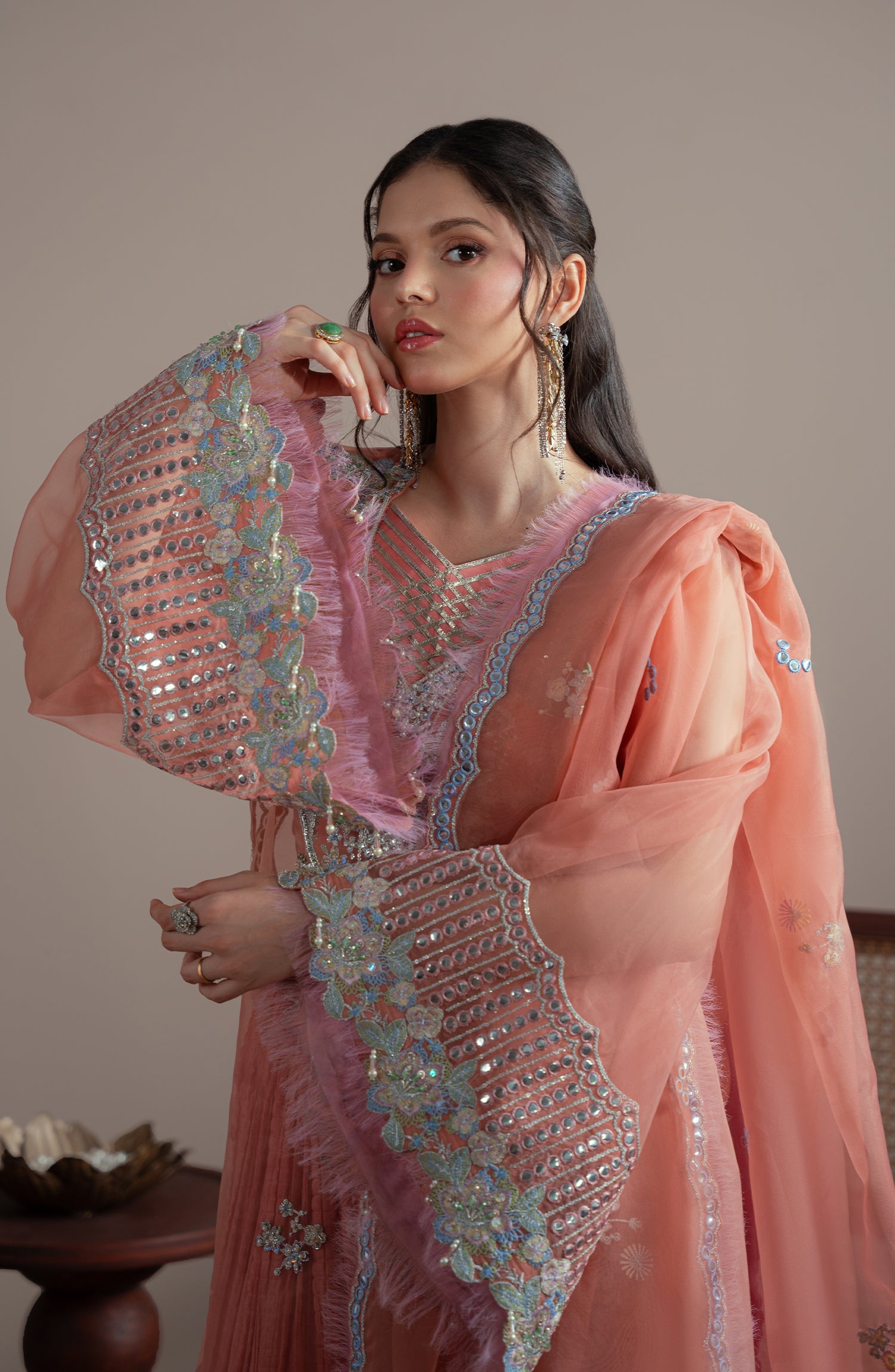 Elvin By Fabiha Fatima Unstitched 3 Piece Formals Collection'2025-Roselle