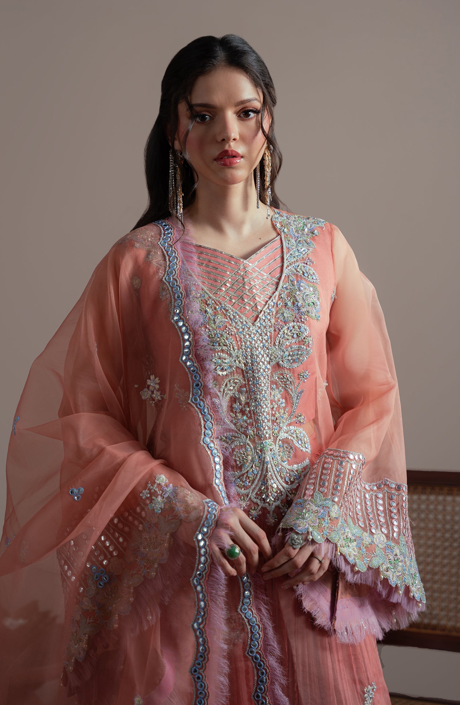 Elvin By Fabiha Fatima Unstitched 3 Piece Formals Collection'2025-Roselle