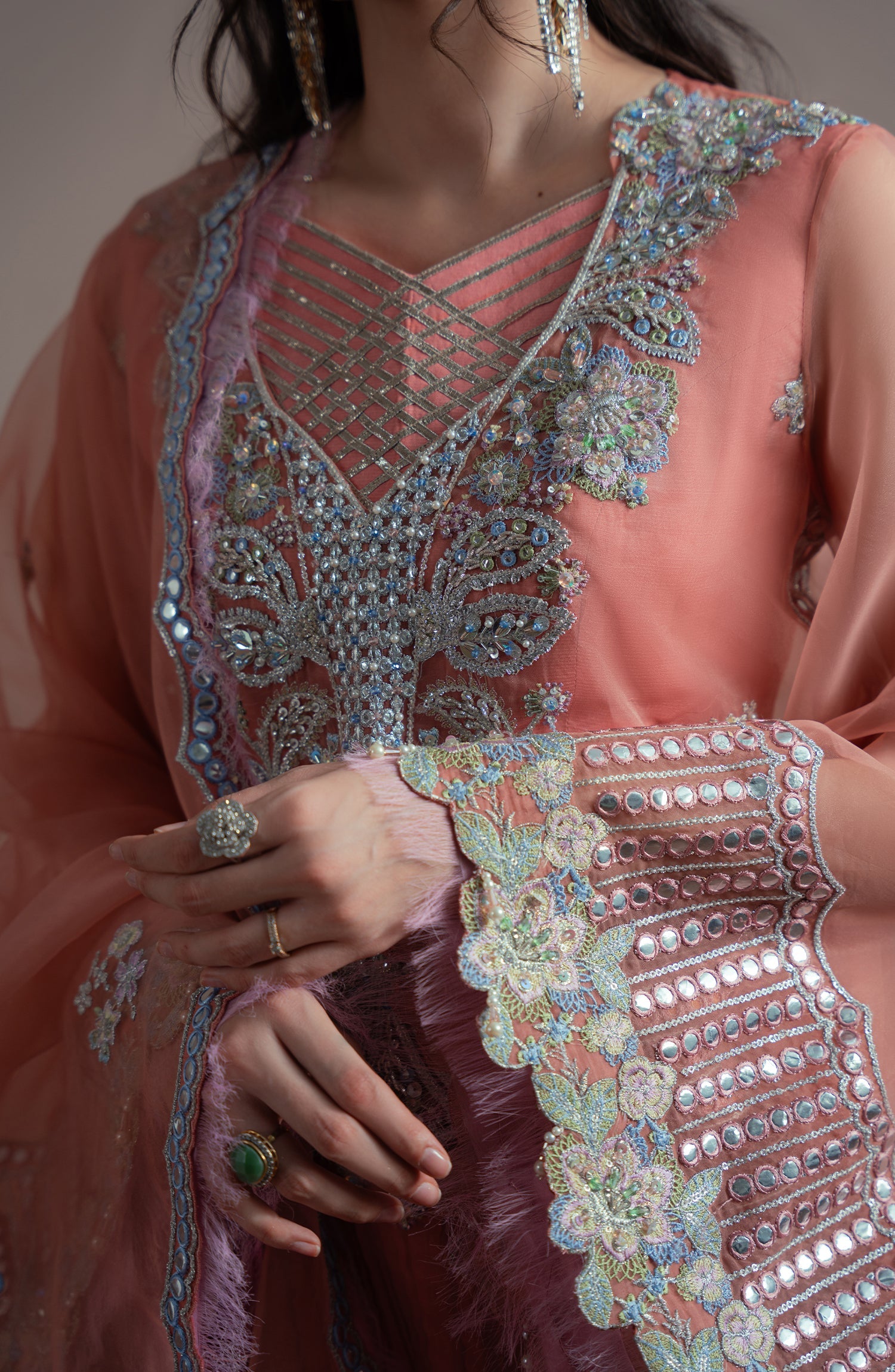 Elvin By Fabiha Fatima Unstitched 3 Piece Formals Collection'2025-Roselle