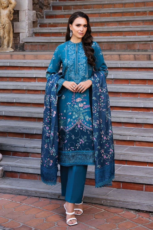 Damask By Afrozeh Unstitched 3 Piece Summer Edit Collection-AL-05-B-Rosheen