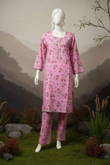 Doriya Luxe By Almeerah Stitched 2 Piece Premium Bana Dora Lawn Collection'2025-Rosy Pink Whisper