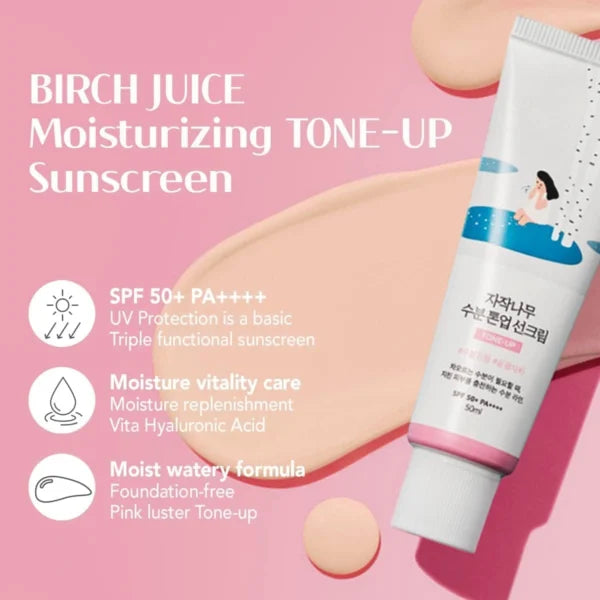 ROUND LAB Birch Juice Moisturizing Tone-Up Sun Cream SPF50+ PA++++ 50ml