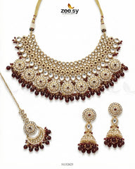 Royal Flower Kundan Bridal Set - Zeesy Jewellery