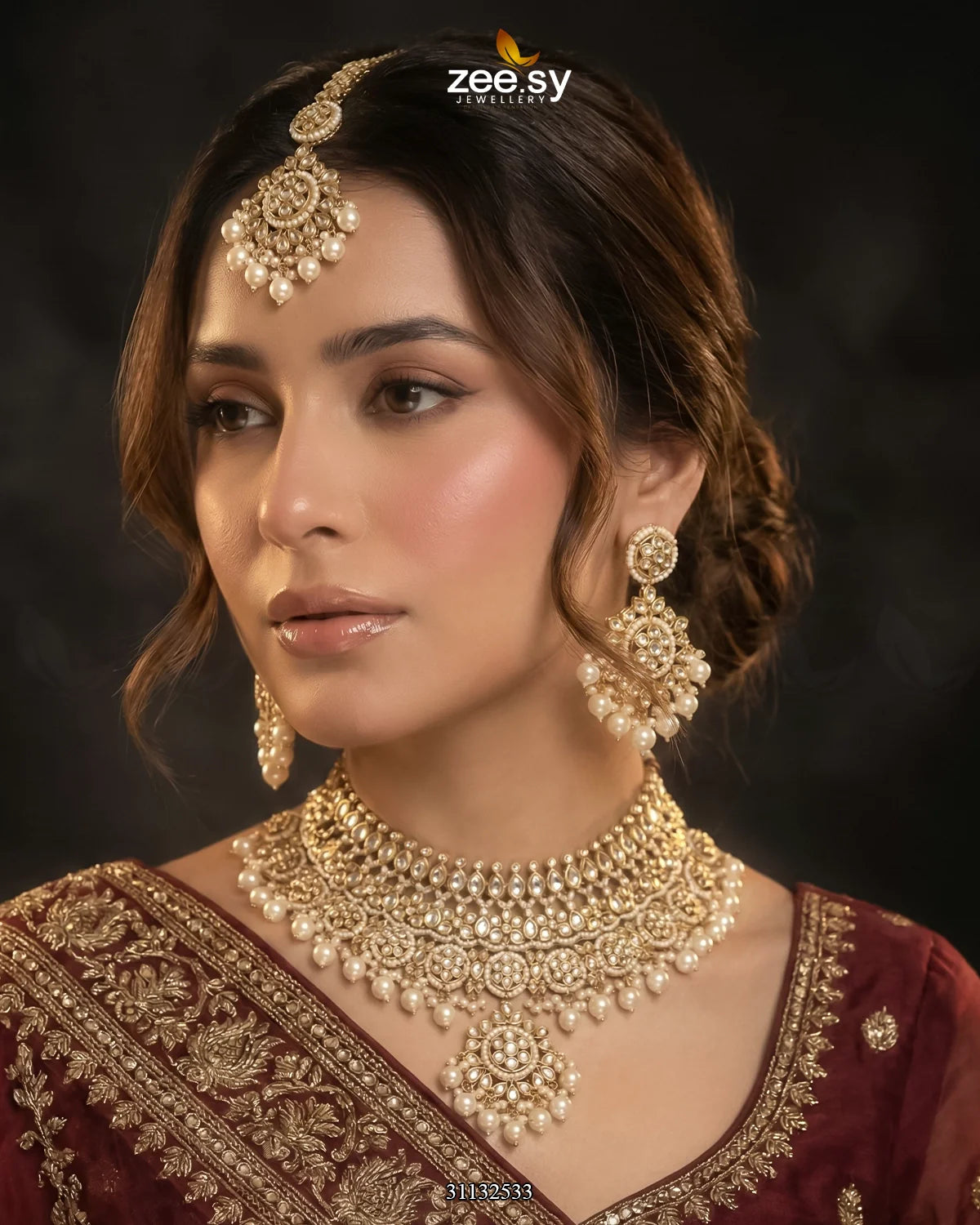 Royal Heritage Kundan Bridal Set - Zeesy Jewellery