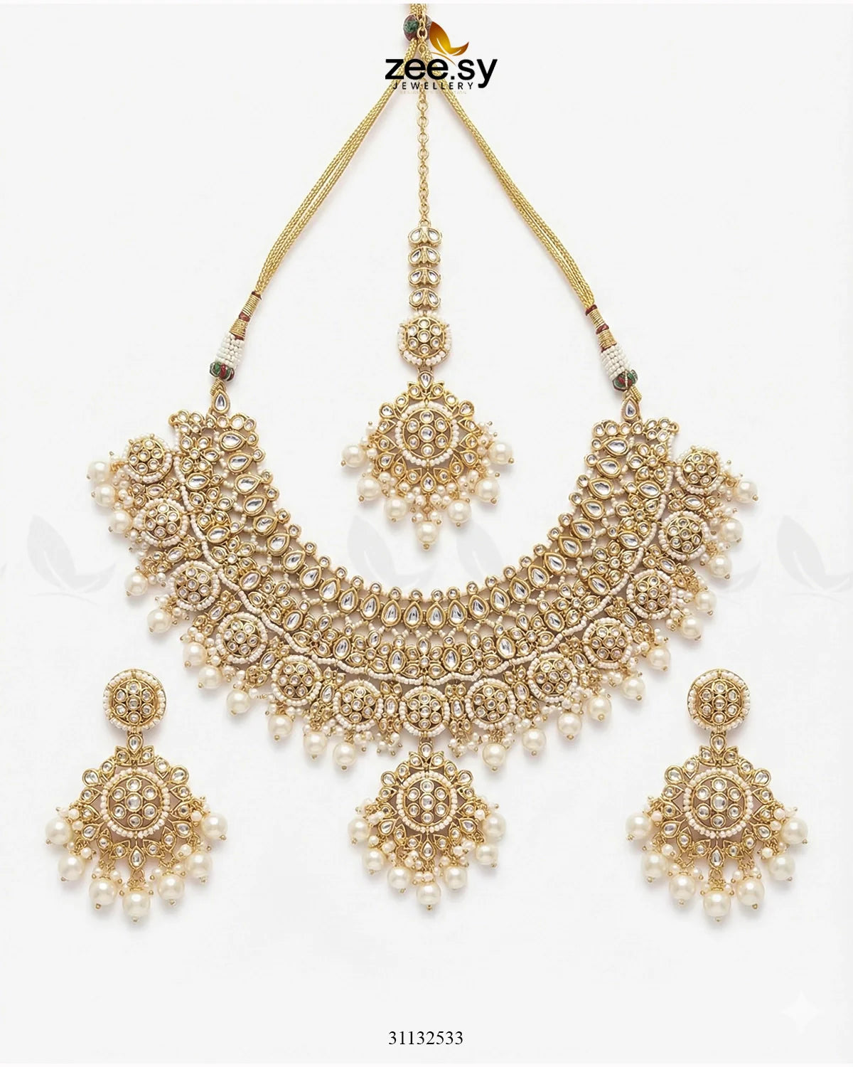 Royal Heritage Kundan Bridal Set - Zeesy Jewellery