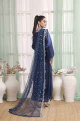 Silk Affair by Madiha Gohar Stitched Formals Suit-Royal Sapphire
