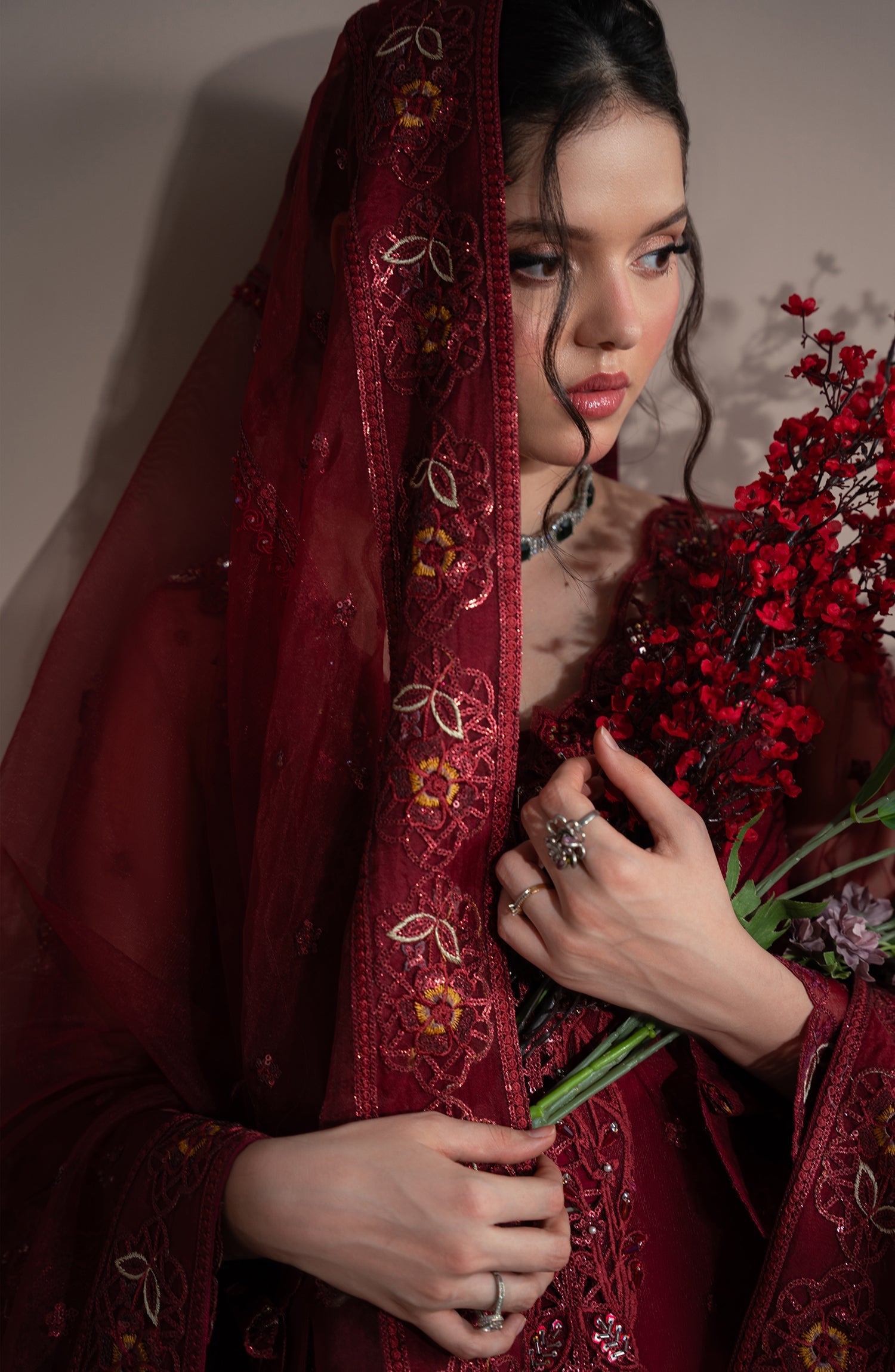 Elvin By Fabiha Fatima Unstitched 3 Piece Formals Collection'2025-Rubeia