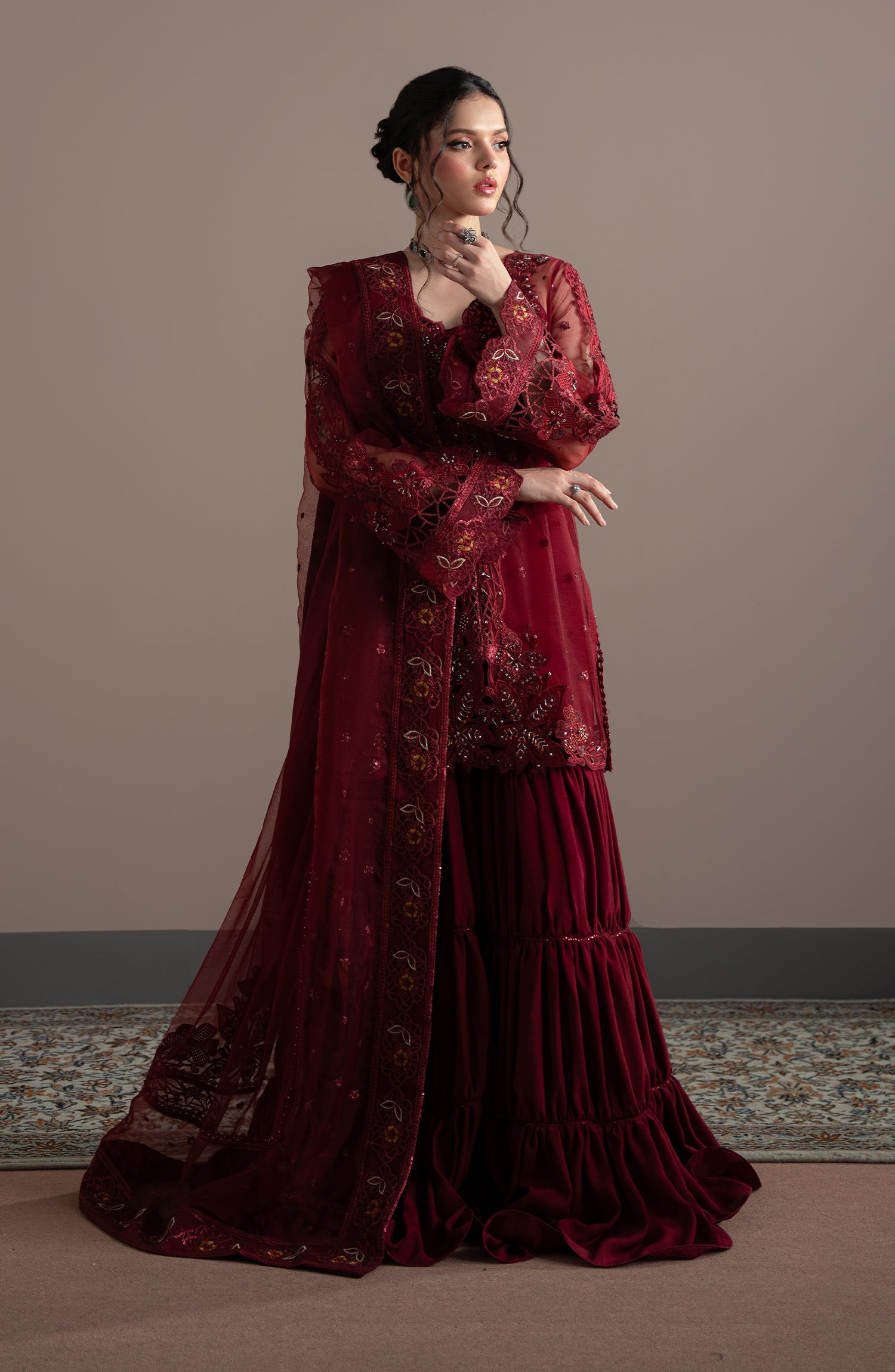 Elvin By Fabiha Fatima Unstitched 3 Piece Formals Collection'2025-Rubeia