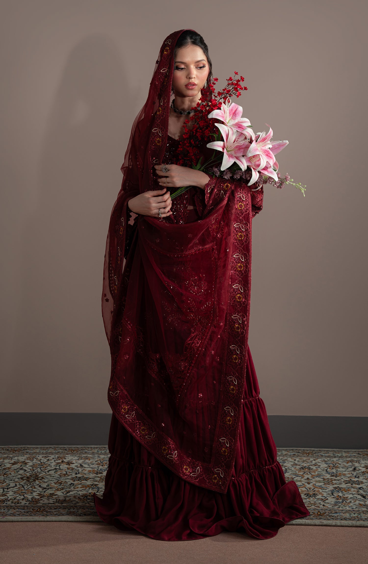 Elvin By Fabiha Fatima Unstitched 3 Piece Formals Collection'2025-Rubeia