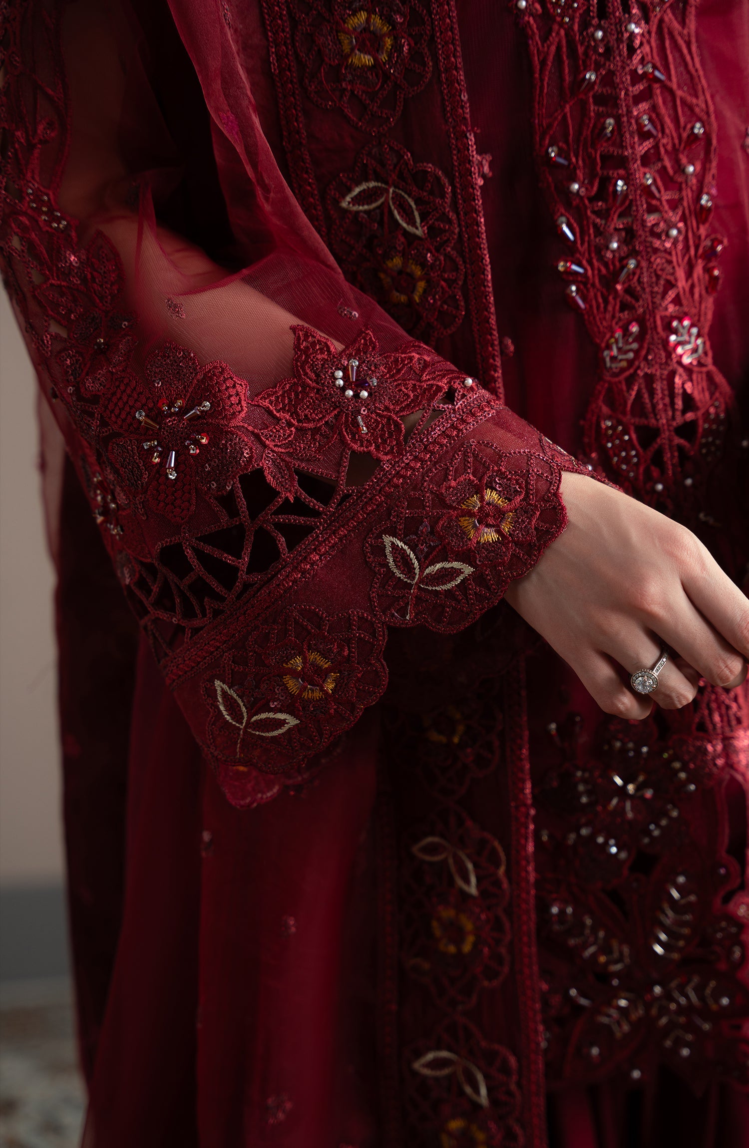 Elvin By Fabiha Fatima Unstitched 3 Piece Formals Collection'2025-Rubeia