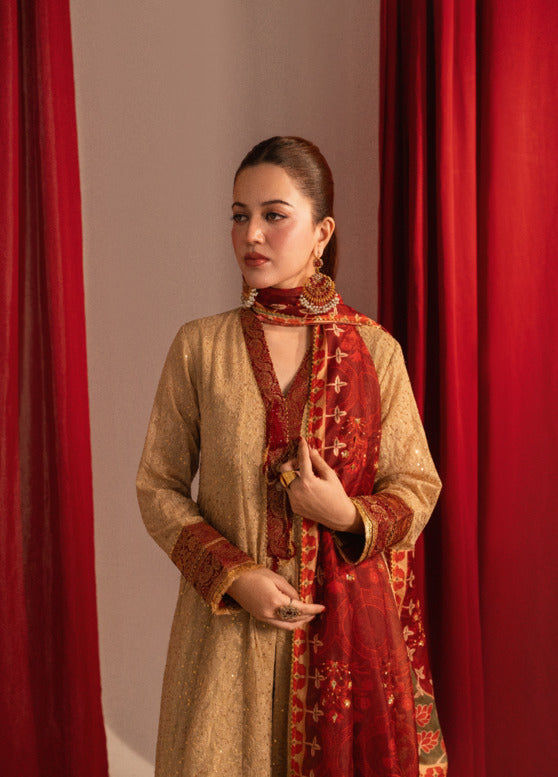 Zaaviay Stitched 3 Piece Luxury Formals Collection'2025-Ruby Charm