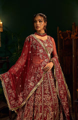 Mehar O Maah By Fabiha Fatima Unstitched 3 Piece Formals Collection'2025-Ruby