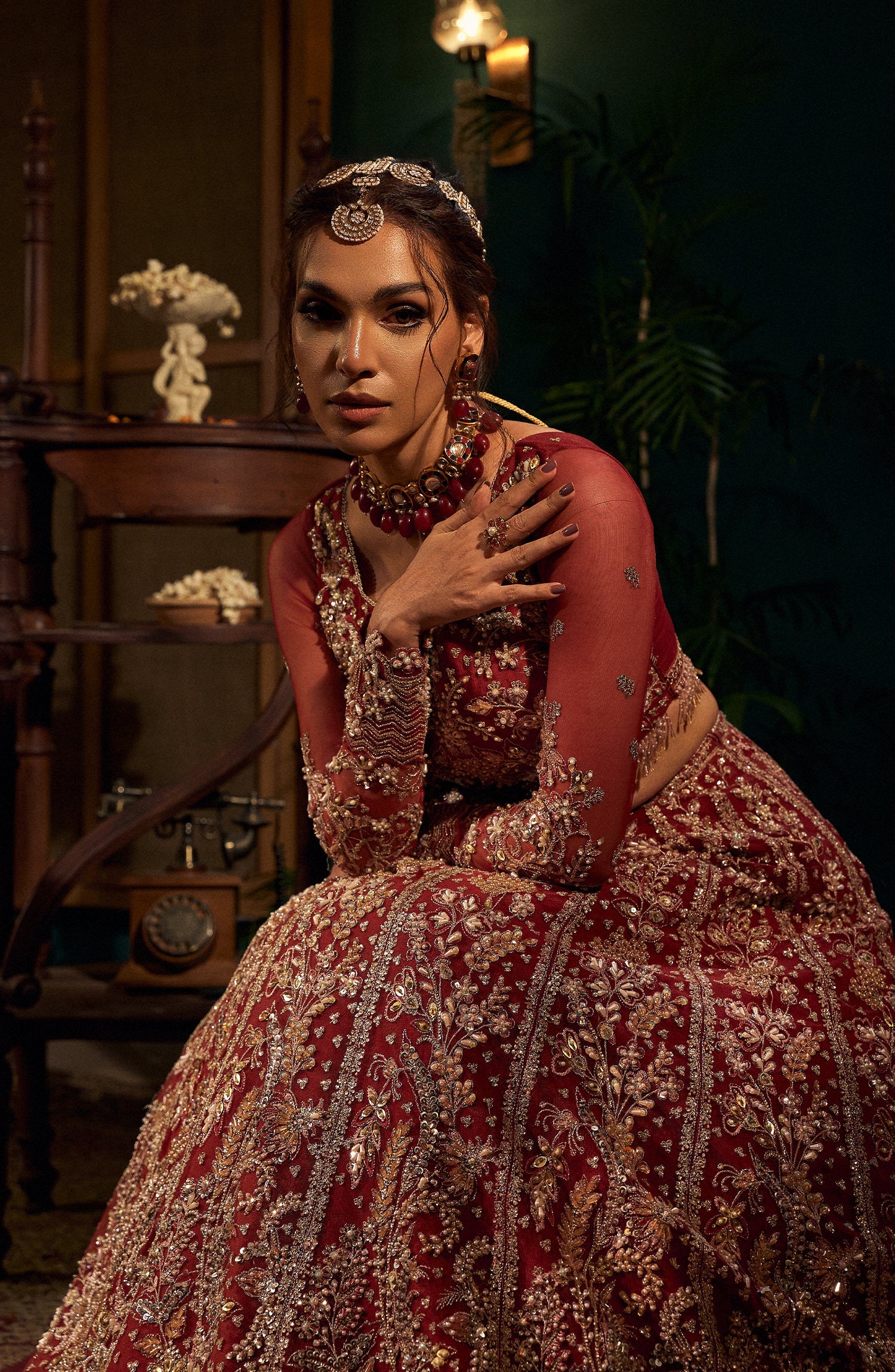 Mehar O Maah By Fabiha Fatima Unstitched 3 Piece Formals Collection'2025-Ruby