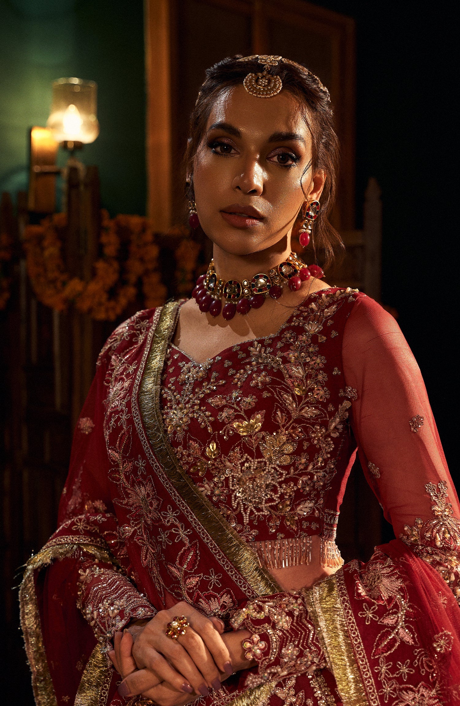 Mehar O Maah By Fabiha Fatima Unstitched 3 Piece Formals Collection'2025-Ruby