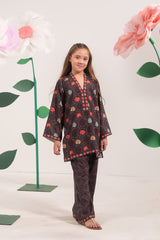 Sprinkles Stitched 2 Piece Kids Khaddar Collection-Rust Bloom