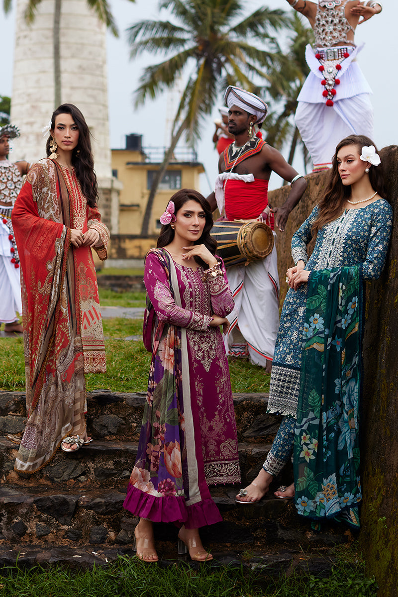Saffira By Gulaal Unstitched 3 Piece Luxury Lawn Collection'2025-Chloe