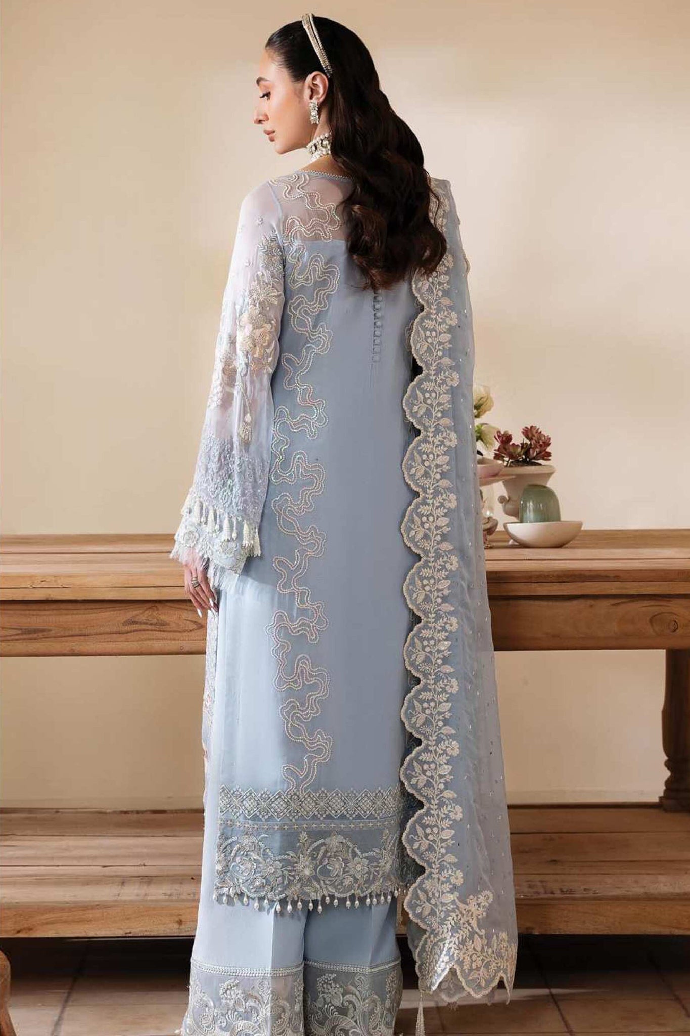 Muse By Serene Unstitched 3 Piece Luxury Festive Chiffon Collection'2024-S-1078-Glace