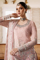 Muse By Serene Unstitched 3 Piece Luxury Festive Chiffon Collection'2024-S-1080-Rosee