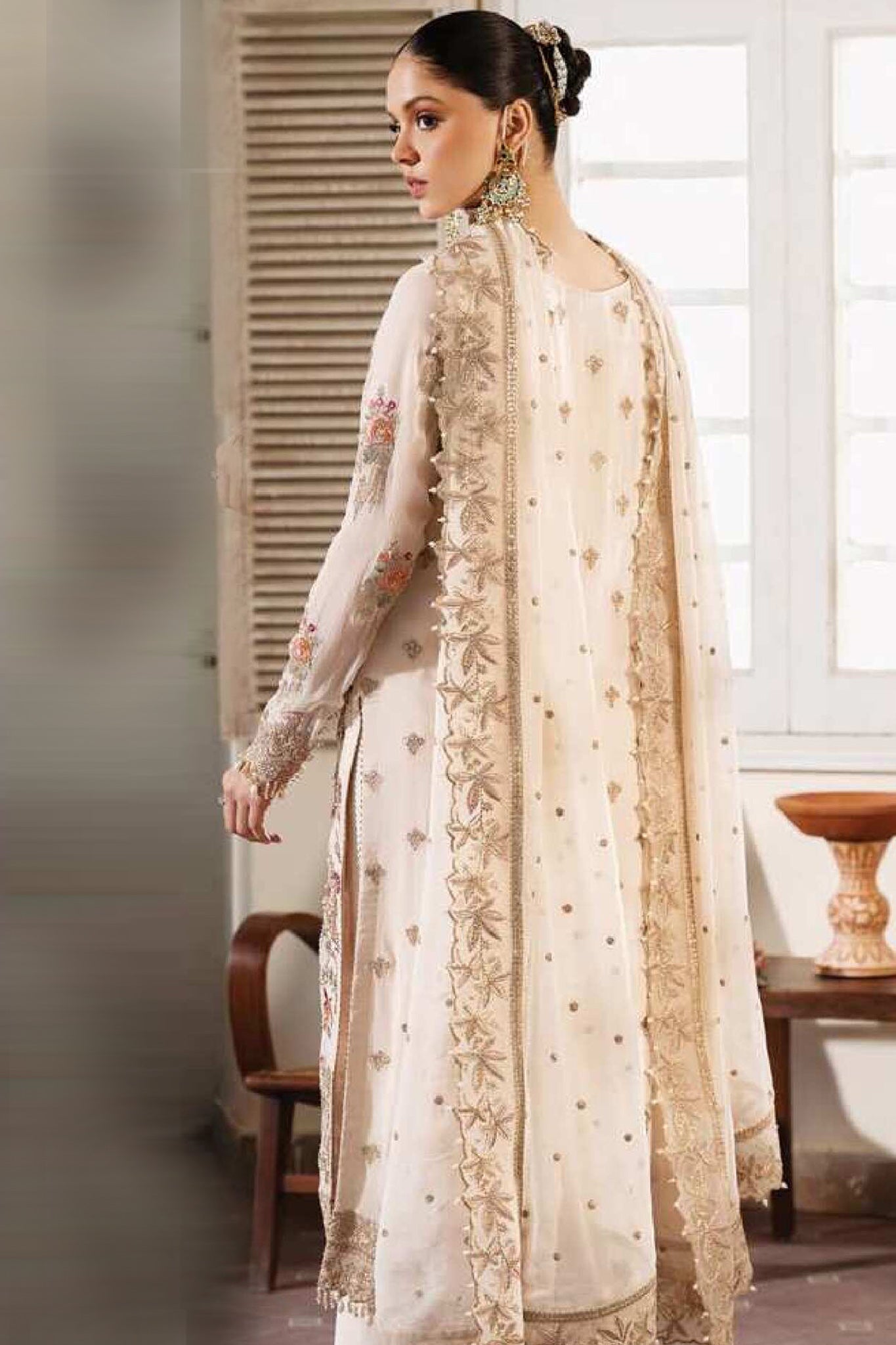 Muse By Serene Unstitched 3 Piece Luxury Festive Chiffon Collection'2024-S-1081-Perle