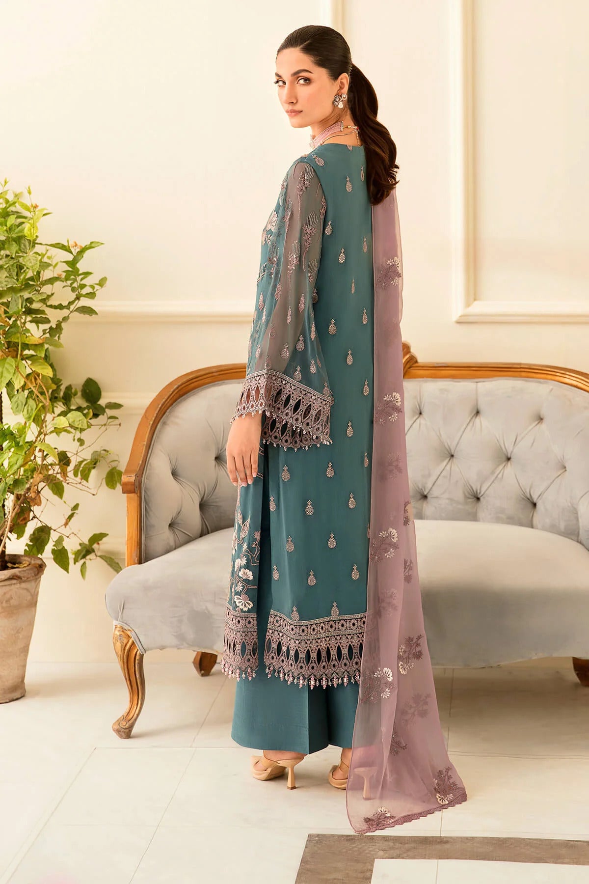 Safeera by Flossie Unstitched 3 Piece Chiffon Vol-12 Collection'2023-S-1209