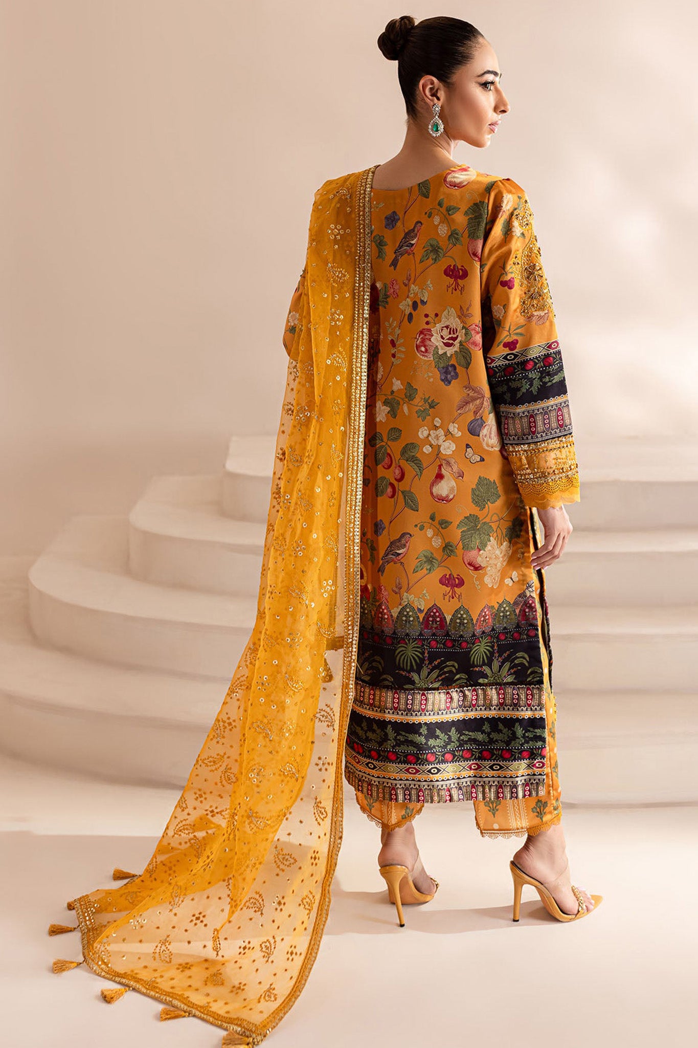 The Silk By Nureh Unstitched 3 Piece Emb Silk Collection'2024-S-14