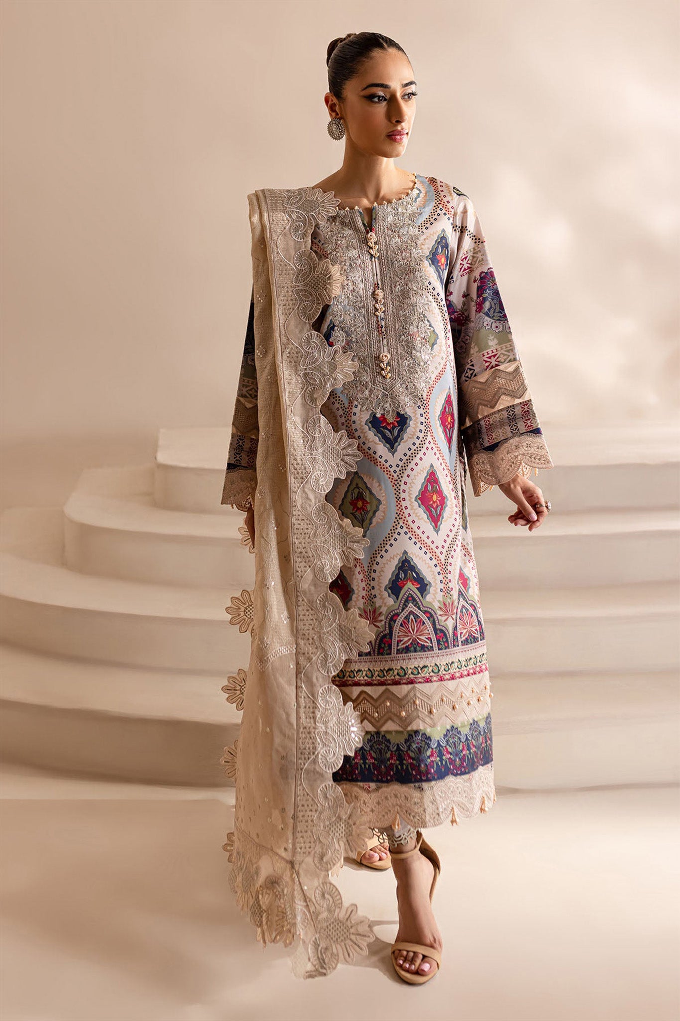 The Silk By Nureh Unstitched 3 Piece Emb Silk Collection'2024-S-15