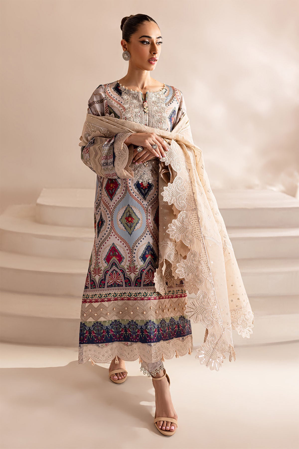 The Silk By Nureh Unstitched 3 Piece Emb Silk Collection'2024-S-15