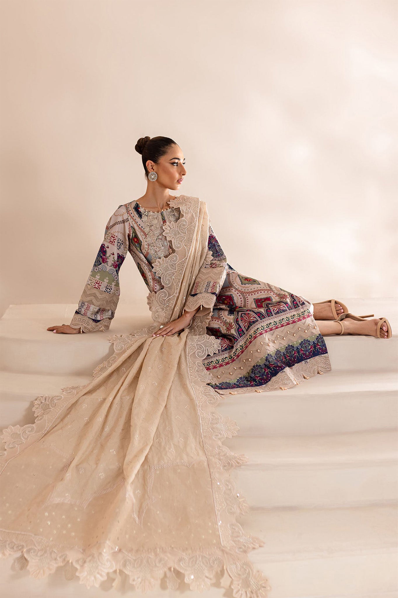 The Silk By Nureh Unstitched 3 Piece Emb Silk Collection'2024-S-15