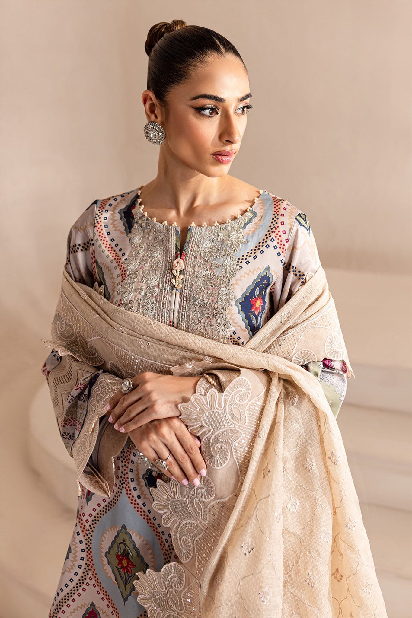 The Silk By Nureh Unstitched 3 Piece Emb Silk Collection'2024-S-15