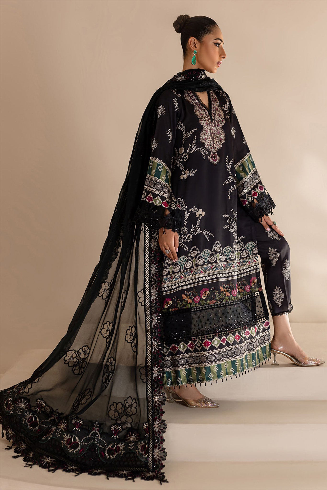 The Silk By Nureh Unstitched 3 Piece Emb Silk Collection'2024-S-17