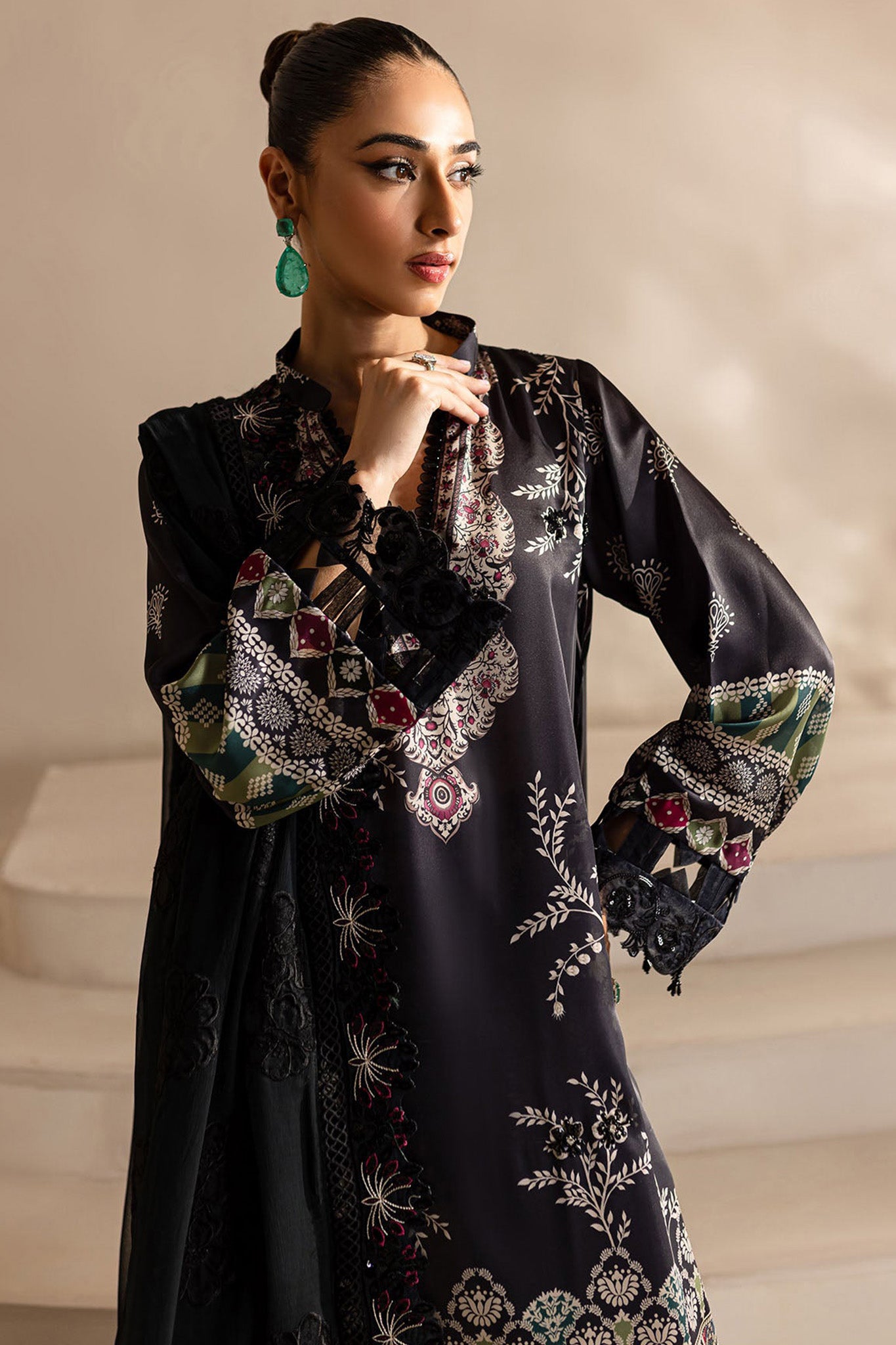 The Silk By Nureh Unstitched 3 Piece Emb Silk Collection'2024-S-17